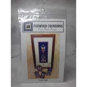 2015 Foxwood Crossings Cross Stitch Designs First Noel Picture Ornaments